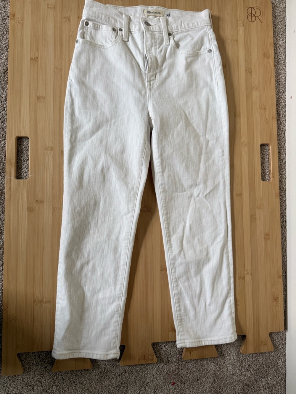 Madewell White Straight Leg Jeans Size 25P